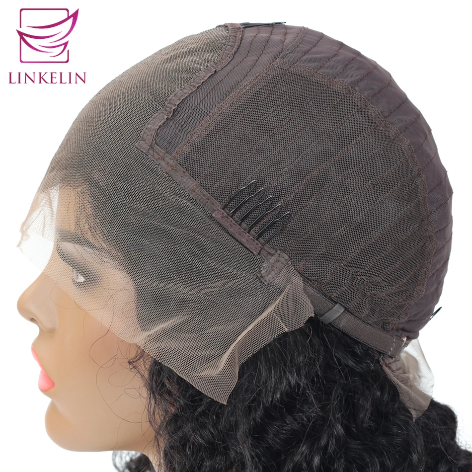 Волосы LINKELIN перуанские курчавые вьющиеся человеческие волосы парики на шнуровке