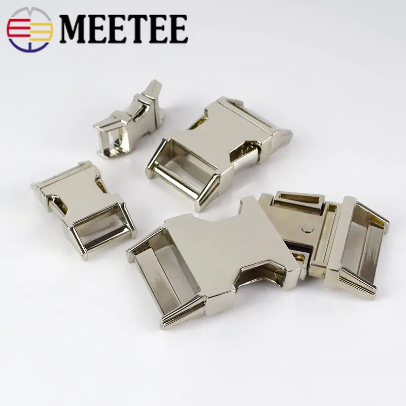 Meetee 2 шт. 10/15/20/25 мм металлический быстро сторонний релиз изогнутой пряжкой