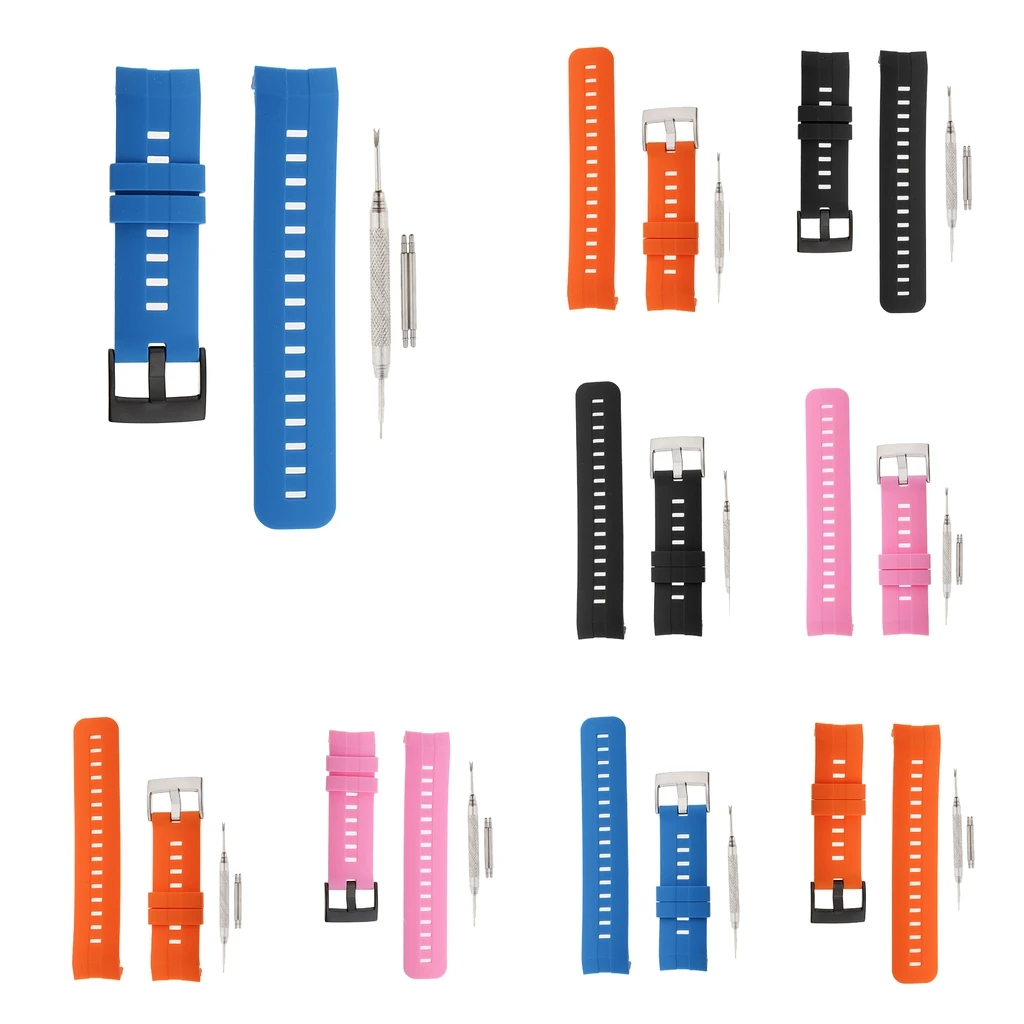 

Stainless Steel Buckle Soft Silicone Band For Suunto Spartan