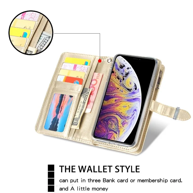 Чехол-книжка из искусственной кожи для iphone 7, 6, 6 S, 8 Plus, 5 Plus, 2 в 1, многофункциональный чехол-бумажник для iphone X, XS, Max, XR, 11, съемная сумка для телефона