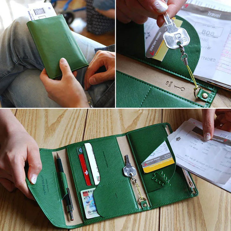 Модная дорожная Обложка для паспорта складной держатель кредитных карт