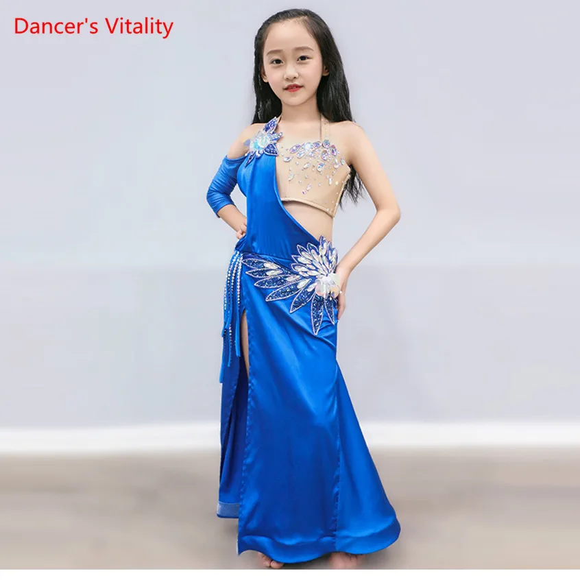 Костюм Bellydance для девочек Детский костюм с длинными рукавами выступлений Юбка