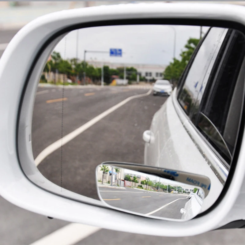 

1Pair 360° Adjustable Frameless Wide Angle Convex Blind Spot Rearview Car Mirror