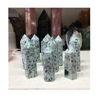 natural kiwi jasper wand point crystal hand carved gemstones for decoration