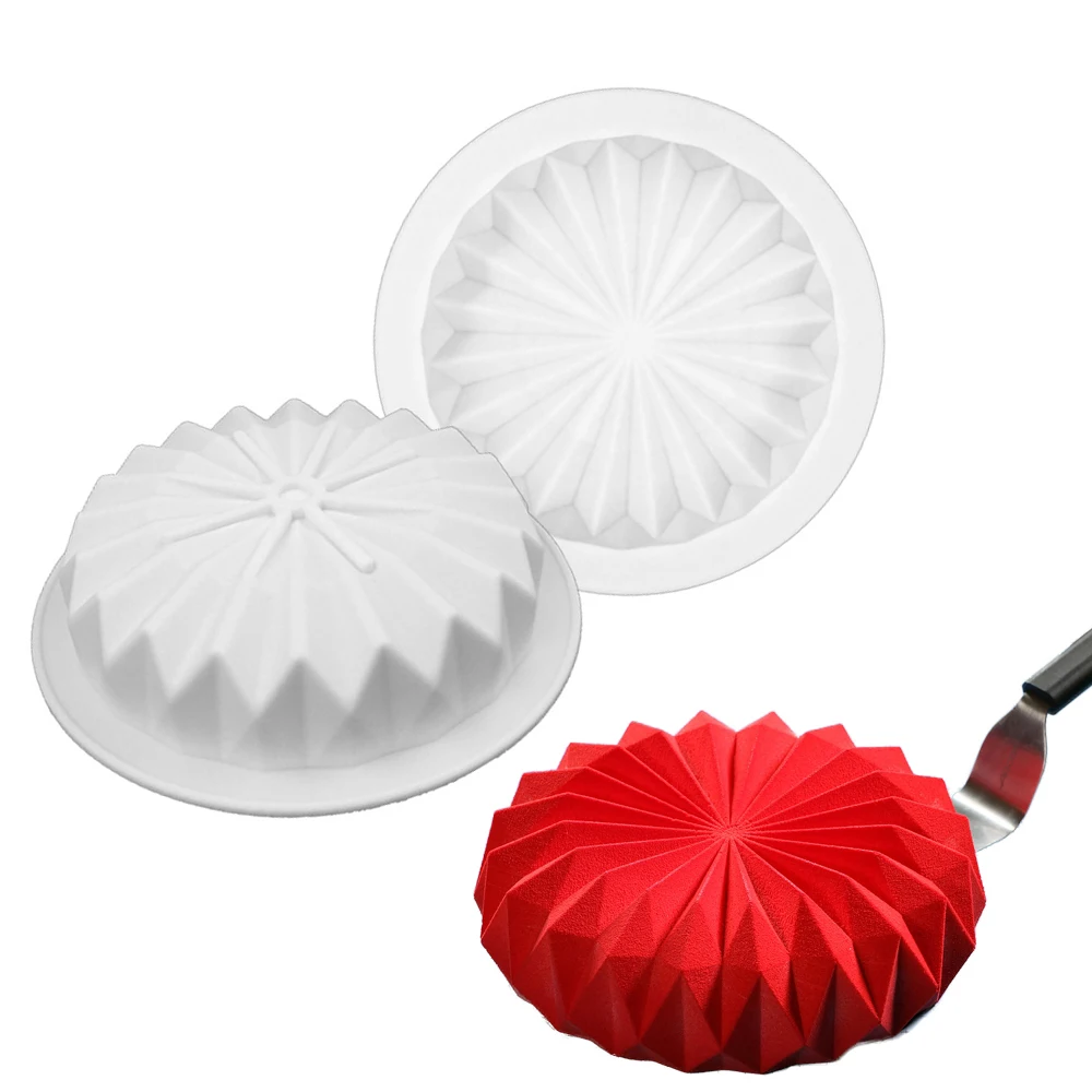 

Silicone Cake Mold Origami Round Shape Mould For Baking Chocolate Dessert Fondant Molds Bakeware Decorating Tools