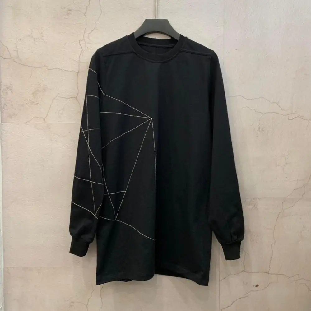 19ss Оуэн сейк мужские хлопковые толстовки с капюшоном Готический оверсайз мужская одежда осень однотонные черные толстовки джемпер