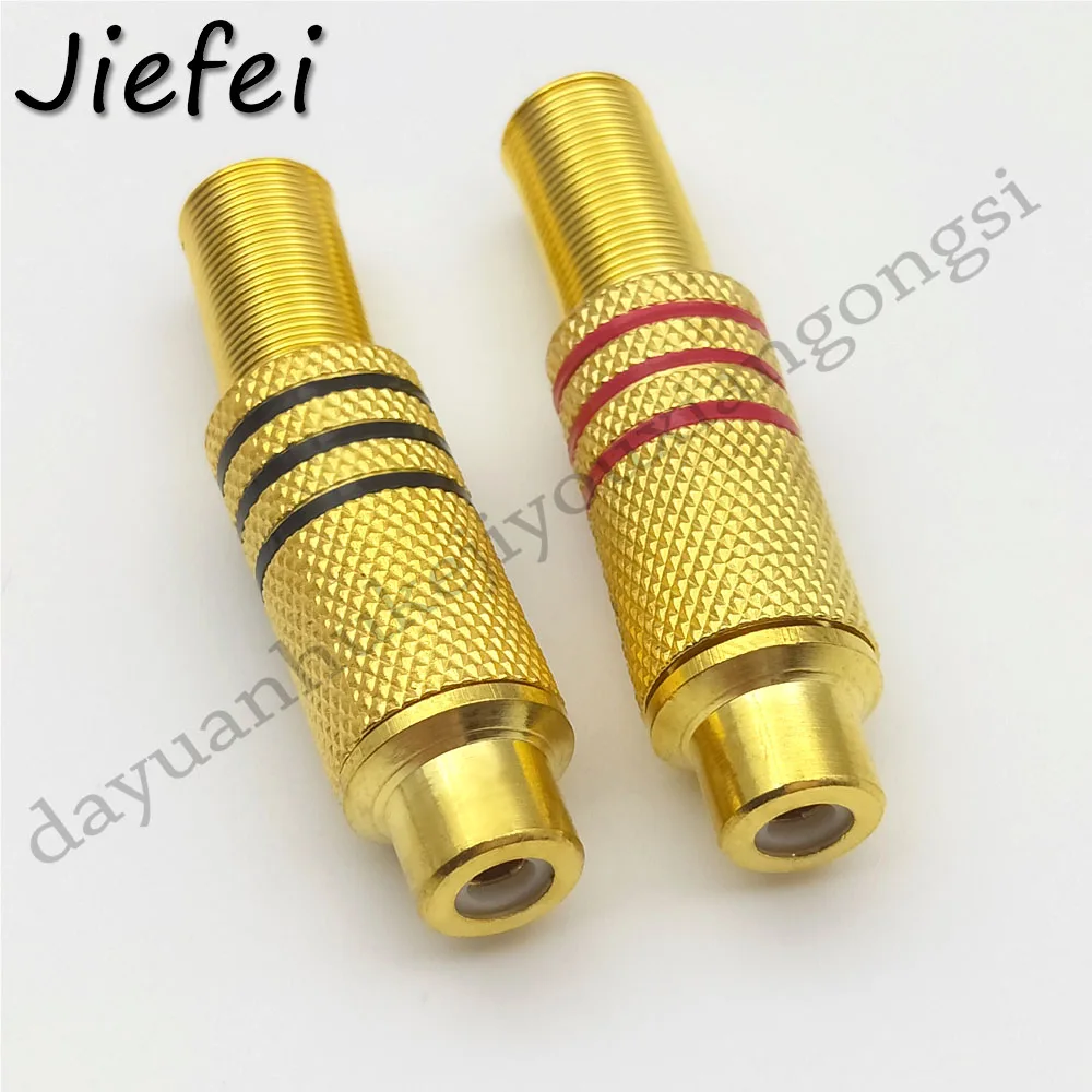 100 шт. Позолоченные RCA гнездо Аудио гнездовой разъем w металлическая пружина