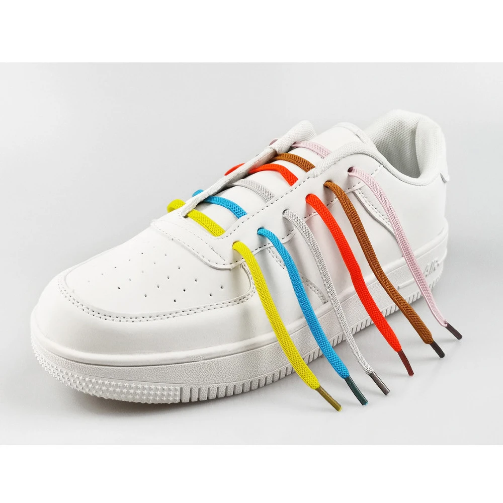 10Pcs Elastic No Tie Shoelaces Semicircle Shoe Laces For Kids Adult Sneakers Shoelace Quick Lazy Metal Lock Laces Shoe Strings