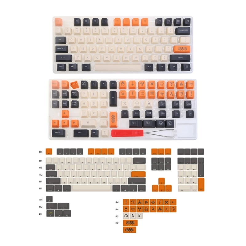 

2021 New Carbon Color 104+21 Key Carving OEM Profile PBT For filco Cherry G80-3800 3850 3000 Mechanical Keyboard Keycap