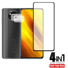 2Pcs For Xiaomi Poco X3 Pro Tempered Glass for Xiaomi Poco X3 Camera glass For Xiaomi Poco M3 Pro Screen Protector Camera Film