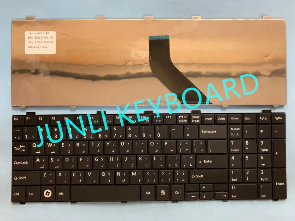 JUNLI клавиатура для Fujitsu Lifebook A530 AH530 A531 AH531 NH751 арабский черный