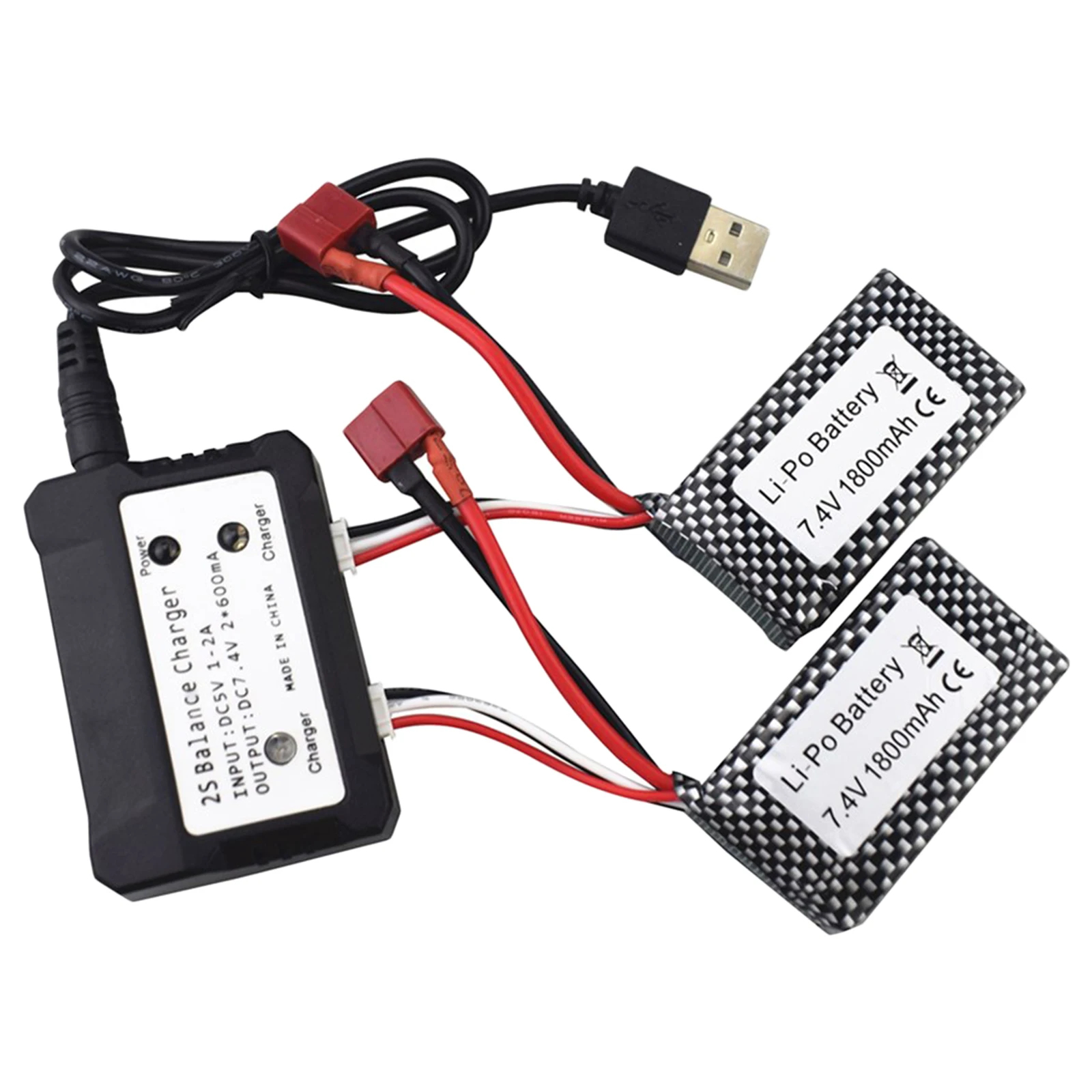 

Литиевая батарея 7,4 В, 1800 мАч, детали для быстрой зарядки для WLTOYS, Аксессуары для автомобилей с дистанционным управлением