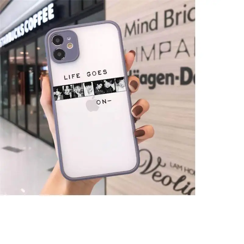 

Life Goes On' hot kpop song Phone Cases matte transparent For iphone 7 8 11 12 plus mini x xs xr pro max cover