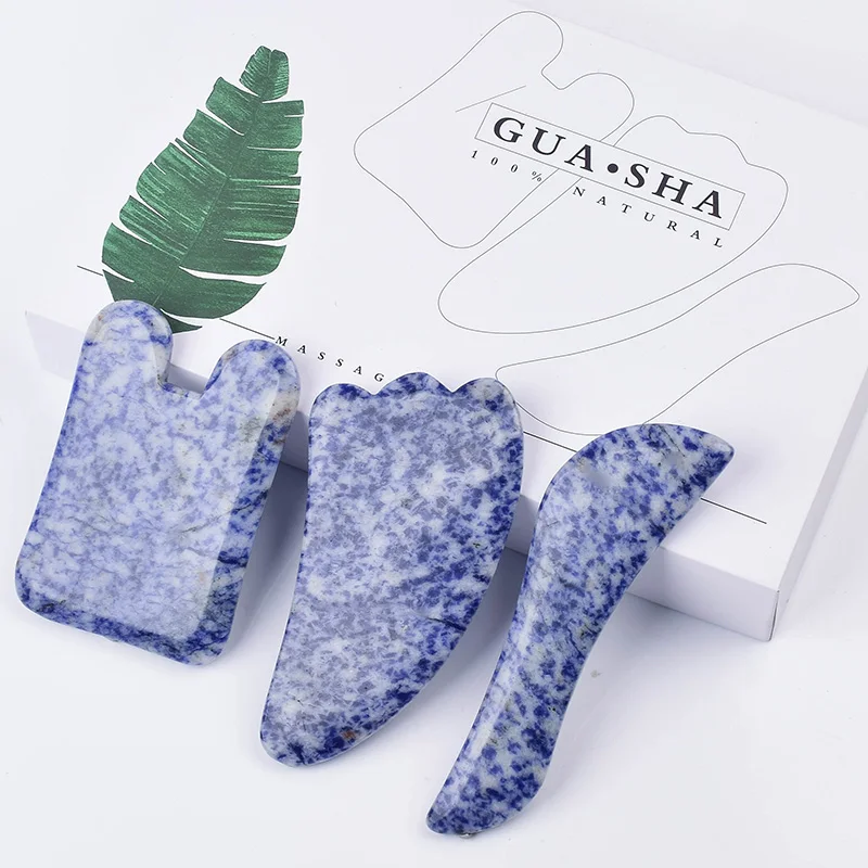 Природный аметист гуа Ша массаж камень уход за кожей лица вырез сзади стопы гуша