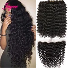 Пряди перуанских волос с крупными волнами и фронтальной застежкой на сетке, пряди перуанских волос, 3 пряди ди натуральных волос с фронтальной