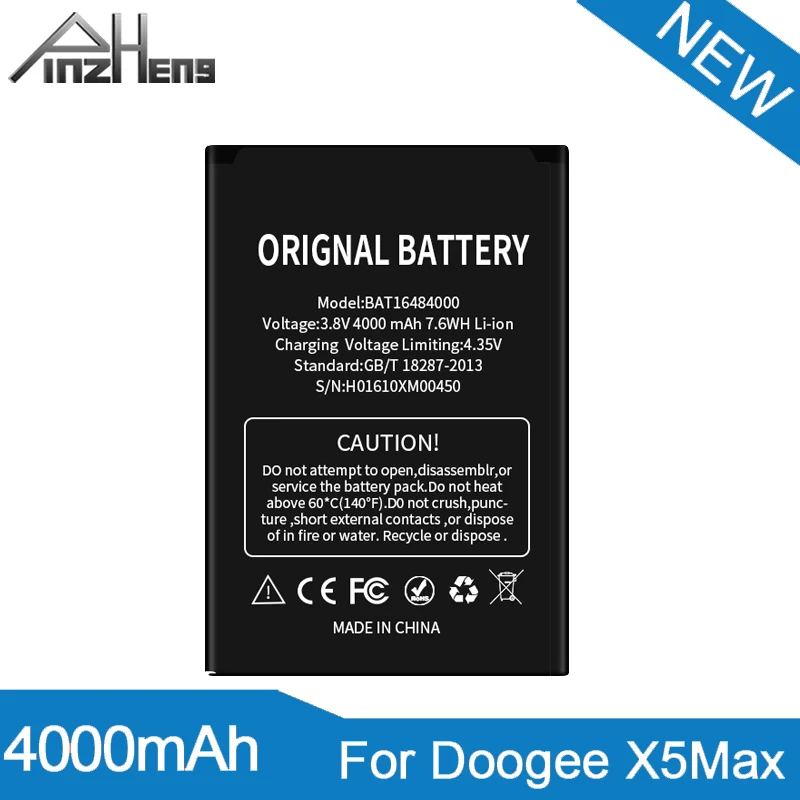 

PINZHENG High Quality BAT16484000 4000mAh Phone Battery For DOOGEE X5 MAX Replacement Bateria For DOOGEE X5MAX Pro Batteries