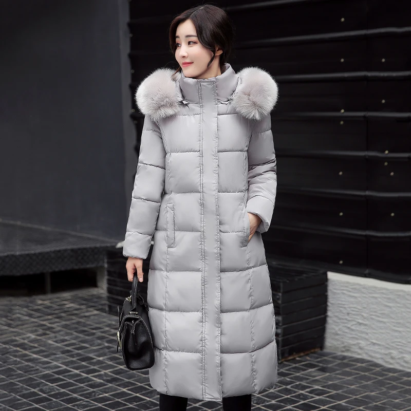 

Fashion Winter Coat Women Jackets Thick Down Parkas Big Fur Hooded Cotton Long Coats Warm 2020 Windbreaker new Female Outwear