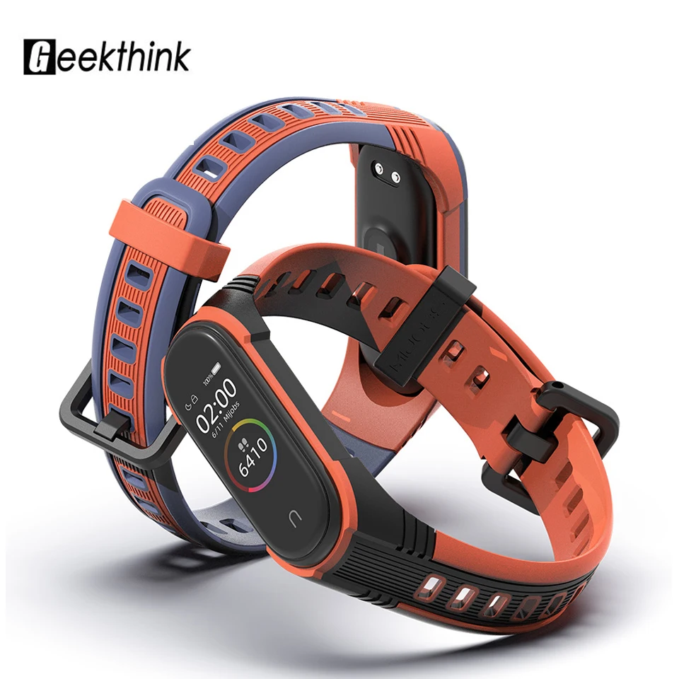Оригинальный цветной силиконовый ремешок для Xiaomi Mi band 4 3 сменный Браслет 3/4