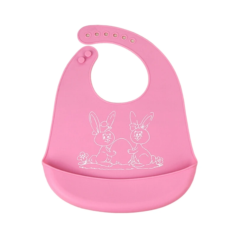 

Baby Bibs Silicone Waterproof Children Cute Rabbit Cartoon Apron Baby Stuff For Newborns Boys And Girls Baby Burp Bandana