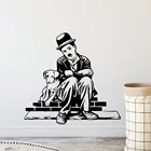 Чарли чаплине, наклейка на стену, знаменитости трафарет Виниловая наклейка для спальни детская игровая комната Декор интерьера забавные настенные Q843