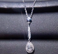 s925 sterling silver color natural white moissanite necklace for women fine gemstone zirconia silver 925 jewelry bizuteria