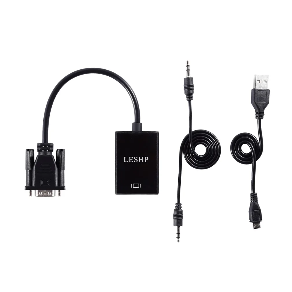 Адаптер для ноутбука ПК ТВ HD 1080P VGA штекер HDMI гнездо адаптер аудио и видео с