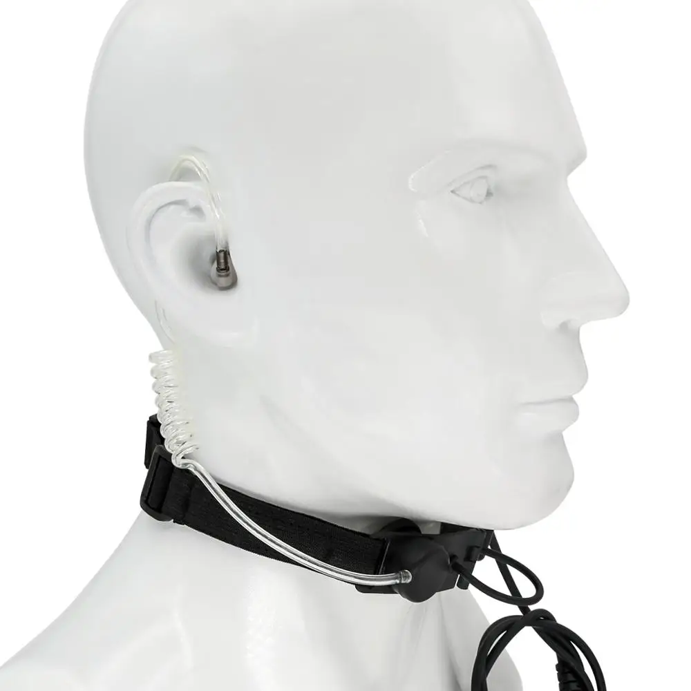 Airsoft throat headset outdoor hunting portable radio microphone neckband tactical  throat microphone vacuum sound CS headset