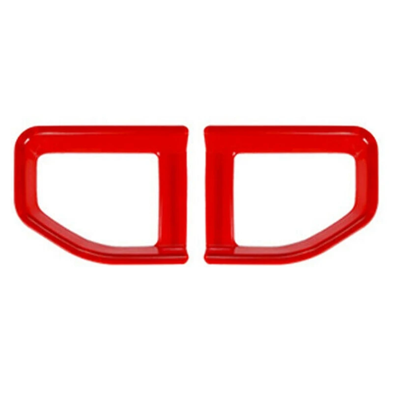 

2Pcs Car Red Rear Fog Light Lamp Frame Trim Fit for Jeep Wrangler JL 2018-2020