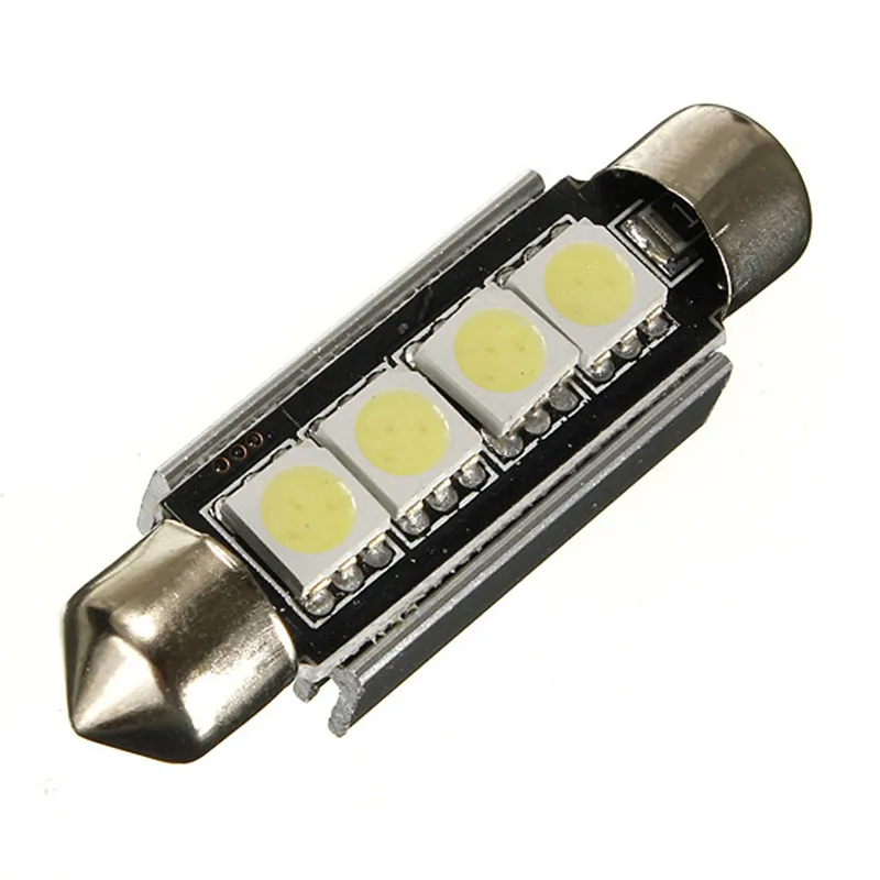 1 шт. гирлянда 42 мм Светодиодная лампа 5050 SMD Canbus Авто Интерьер Купол Лампа Парковка