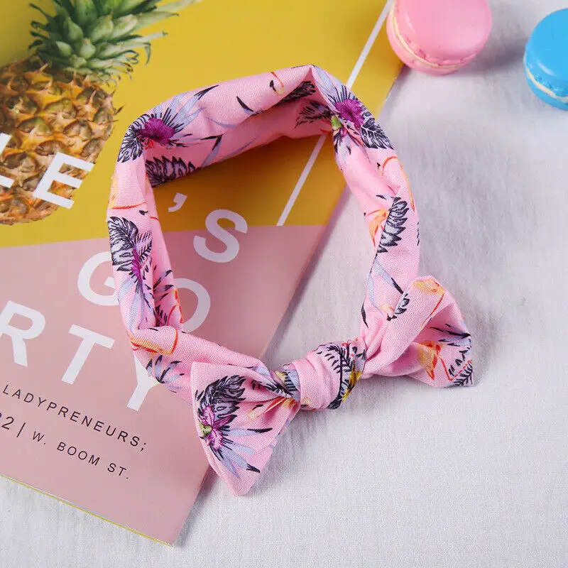 Girls Kids Baby Cotton Bow Hairband Headband Sweet Turban Knot Head Wrap 3PCS | Детская одежда и обувь