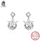 ORSA JEWELS элегантное дизайном в виде прозрачных звездочек, 16 мм висячие серьги с большой Crystle блестящие 4A циркон серьги женские ювелирные украшения подарок дропшиппинг OSE311