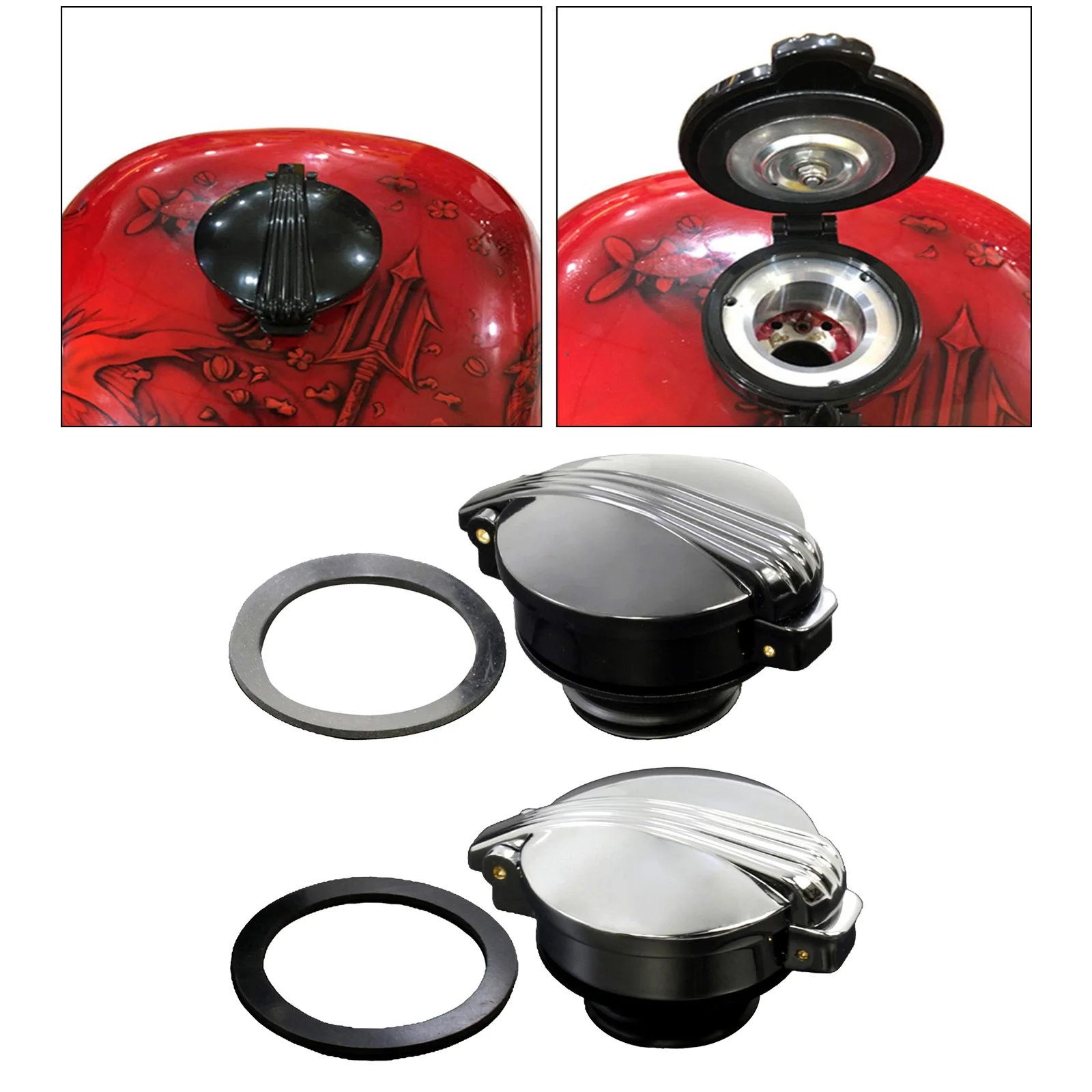 

Aluminum Fuel Gas Tank Oil Cap Compatible with Harley XL 1200 883 X48