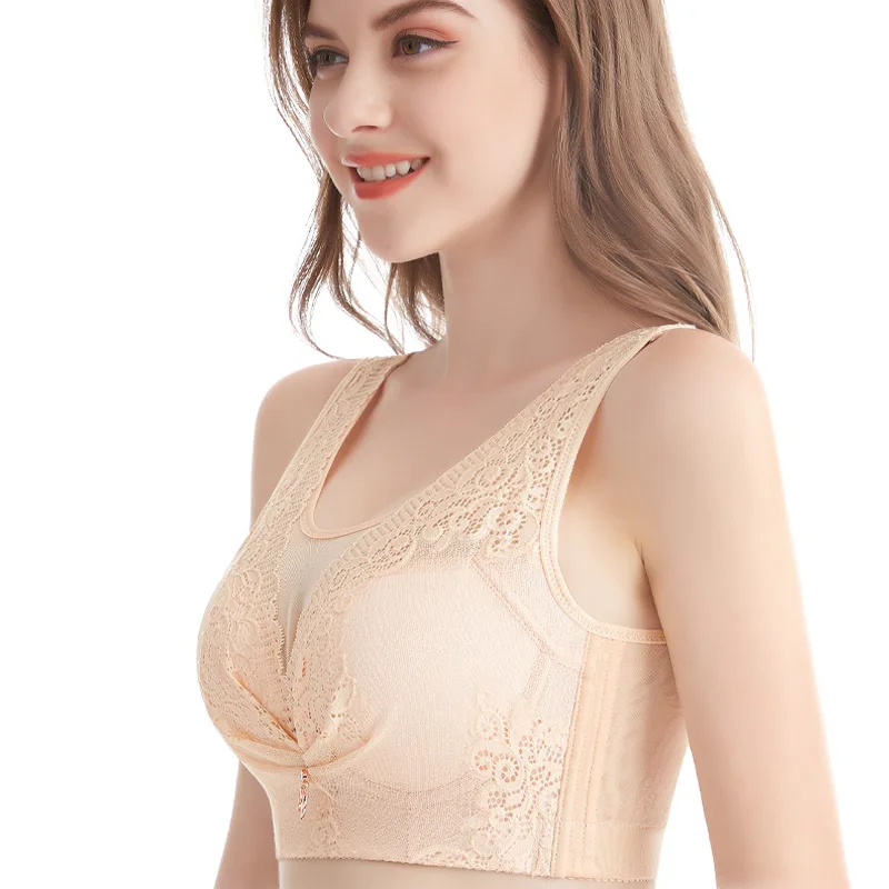 Lace Long Line Bras for Women Wire Free Padded Lingerie Sexy Plus Size Underwear Corset Brassiere