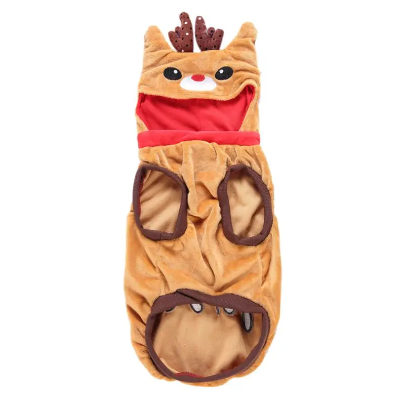 Рождественская Одежда для животных Полосатое пальто собак куртки одежда