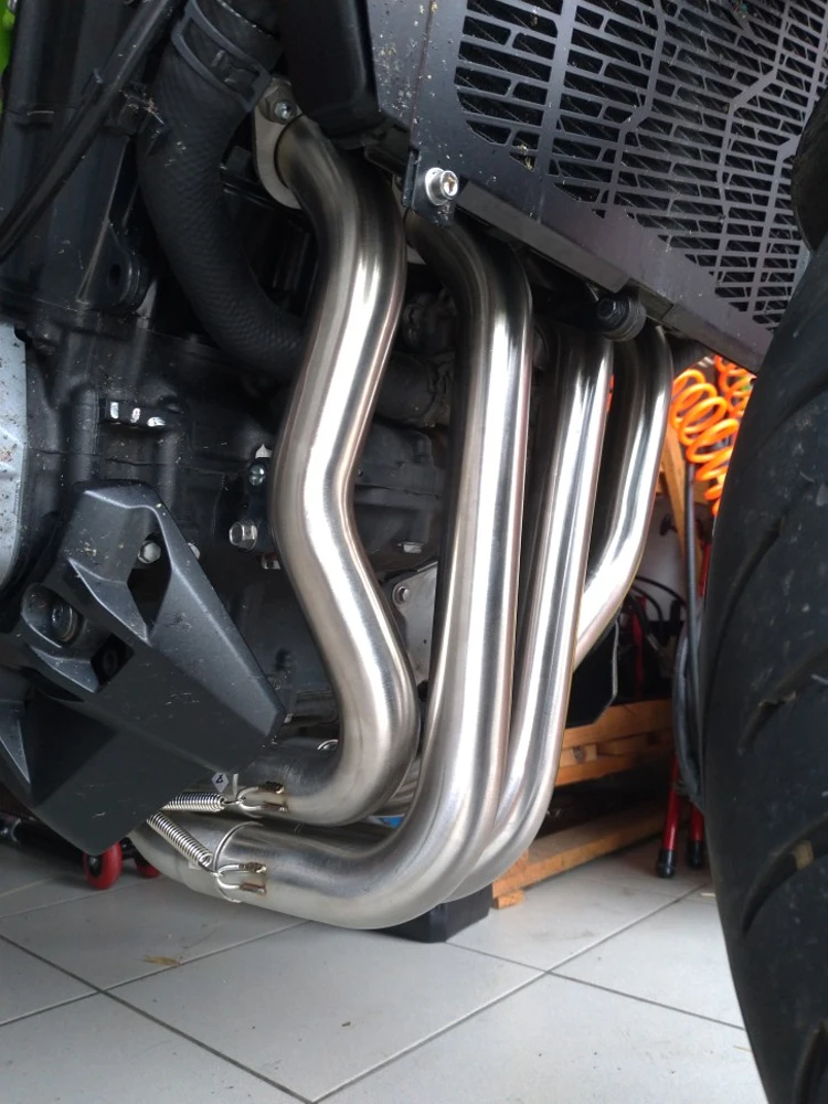 Полная система выхлопа для Kawasaki Z900(не Z900e z900 A2)- мотоцикл Модифицированная труба глушителя передняя Труба без шнуровки