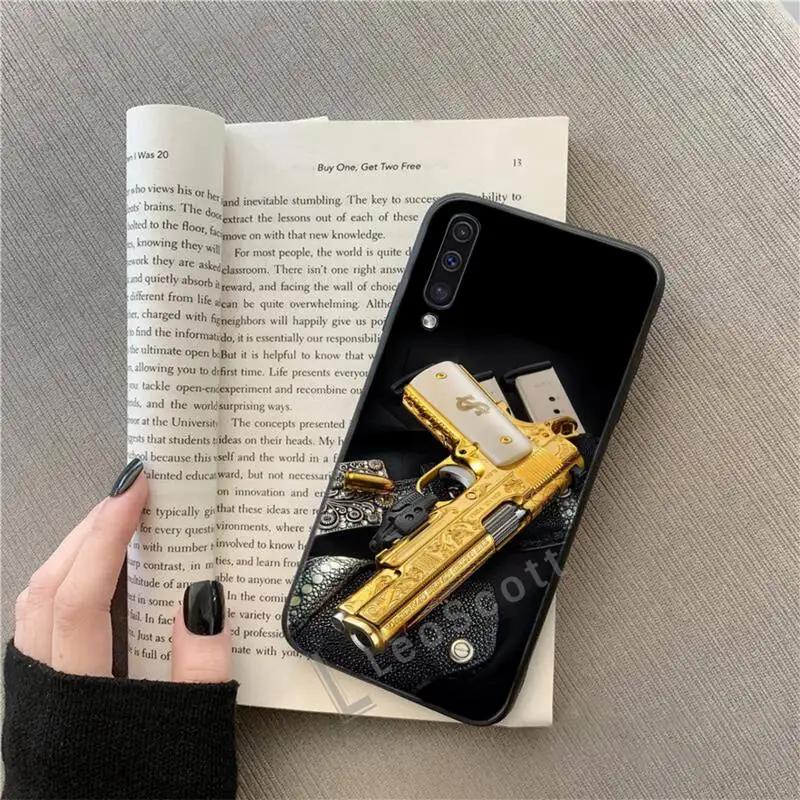 

AK47 Handgun Gun BUllets Phone Case For Samsung A20 A30 30s A40 A7 2018 J2 J7 prime J4 Plus S5 Note 9 10 Plus