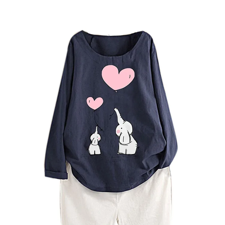 Повседневные многоцветные женские футболки с принтом в виде сердца