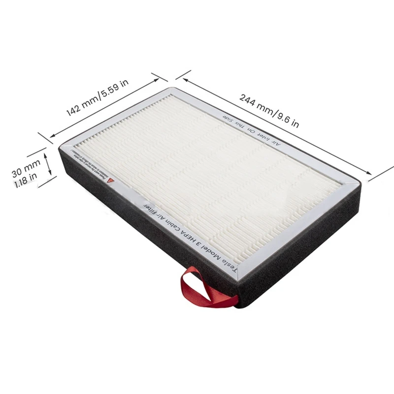 

2pcs/set Activated Carbon Filter Screen HEPA Air Filter Air Conditioner Filter Element for Tesla Model 3 2018 Models Car