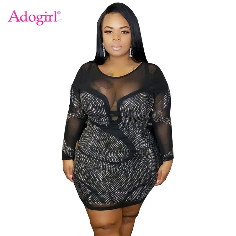 Женское облегающее мини платье с длинным рукавом и круглым вырезом|Женские