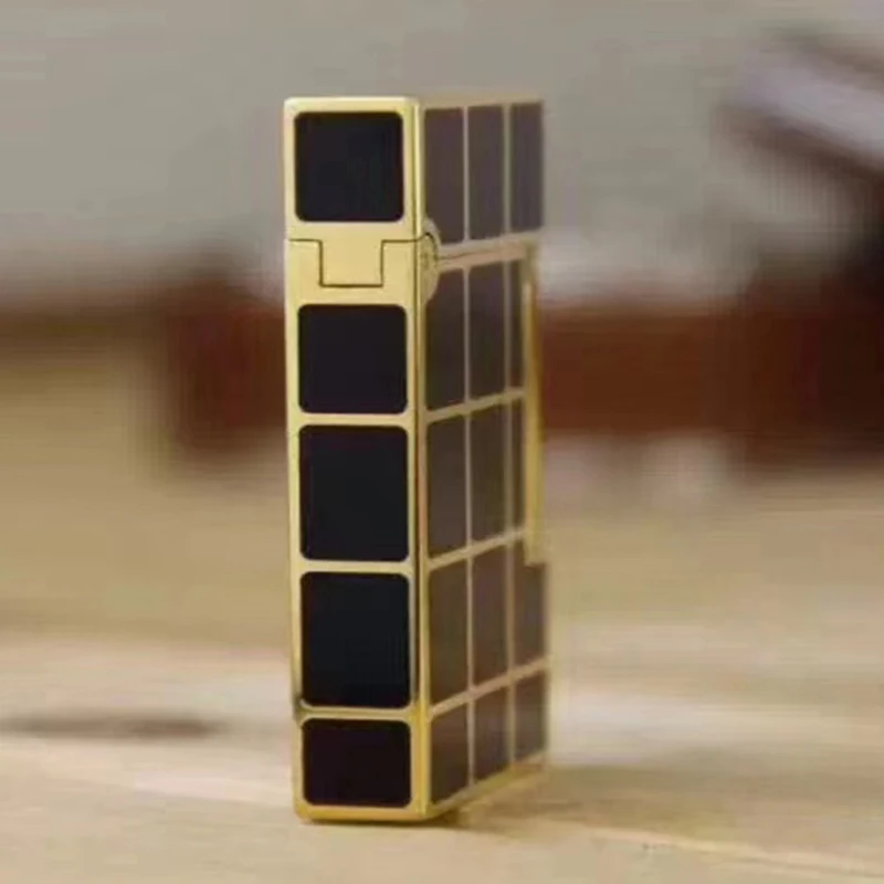 

100% New vintage dupont bright sound gas lighter windproof copper body for cigarette