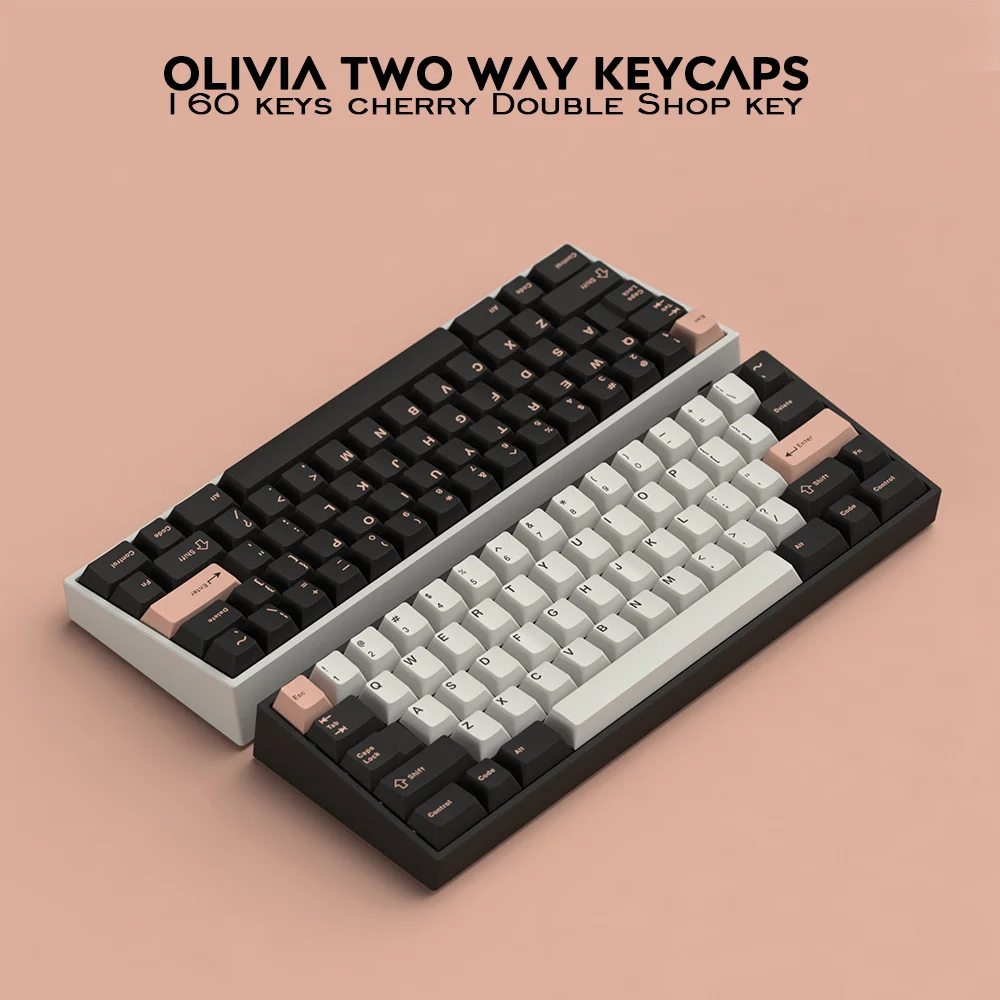 

160 double click key, Olivia PBT cherry outline, filco cherry Ducky ikbc thick key cover, children's mechanical keyboard