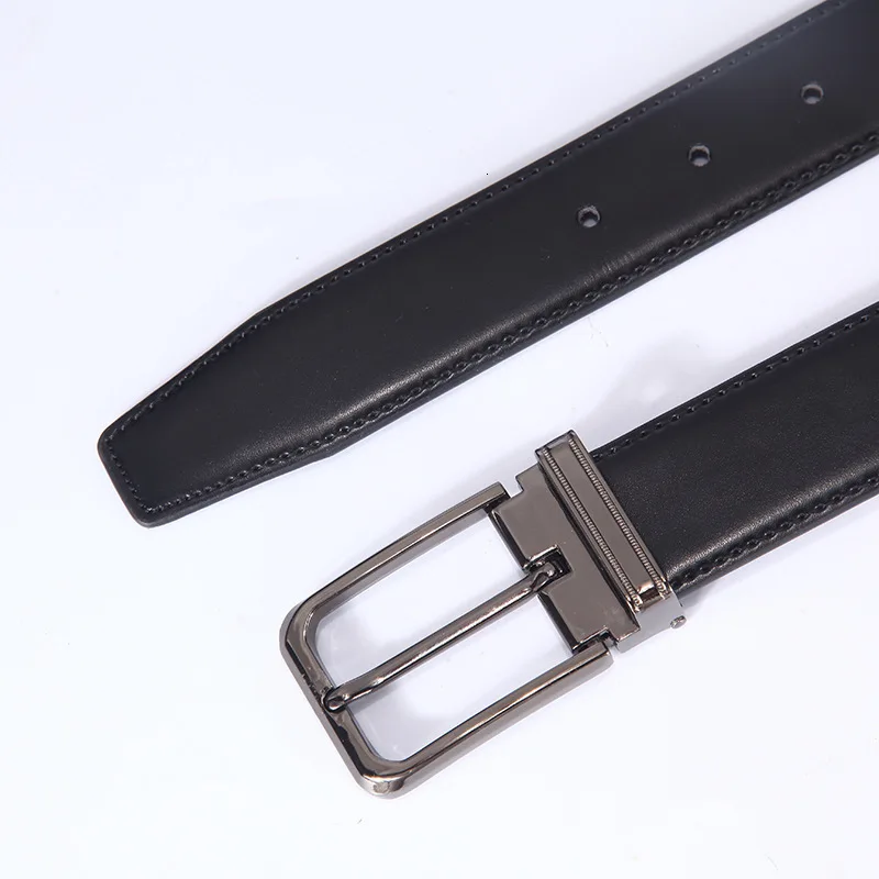 Мужской винтажный ремень из натуральной кожи с двойной пряжкой | Аксессуары для