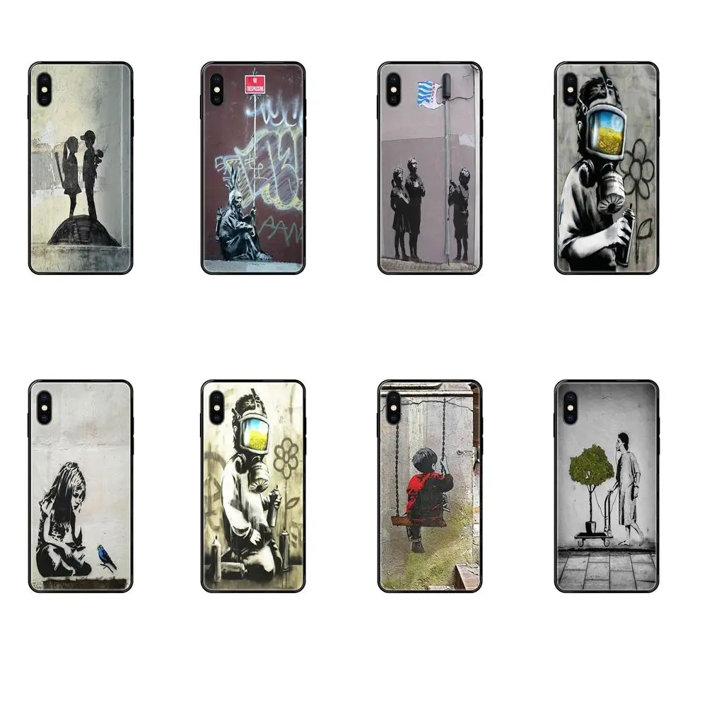 Мягкие чехлы для телефонов Banksy с изображением девушки воздушного шара Samsung Galaxy A70