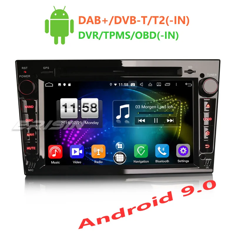 Автомагнитола Erisin ES7760PB 7 дюймов Android 9 0 8 ядер 4 Гб ОЗУ для Opel Vauxhall Vivaro Astra Corsa