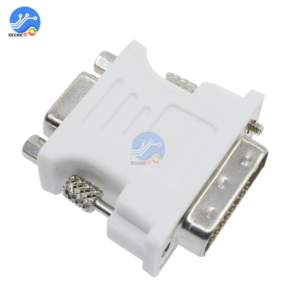DVI D24 + 1 к VGA адаптер конвертера 1080P папа Женский 15 Pin для HDTV ЖК дисплей пк разъем