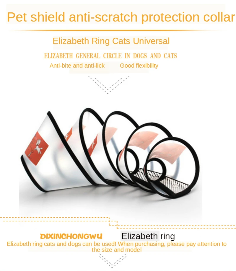 

Pet Anti Bite Anti Grasping Large Anti Licking Collar Medical Recovery Cone Ring Pets Elizabethan Collar Healthy Pet Accessories