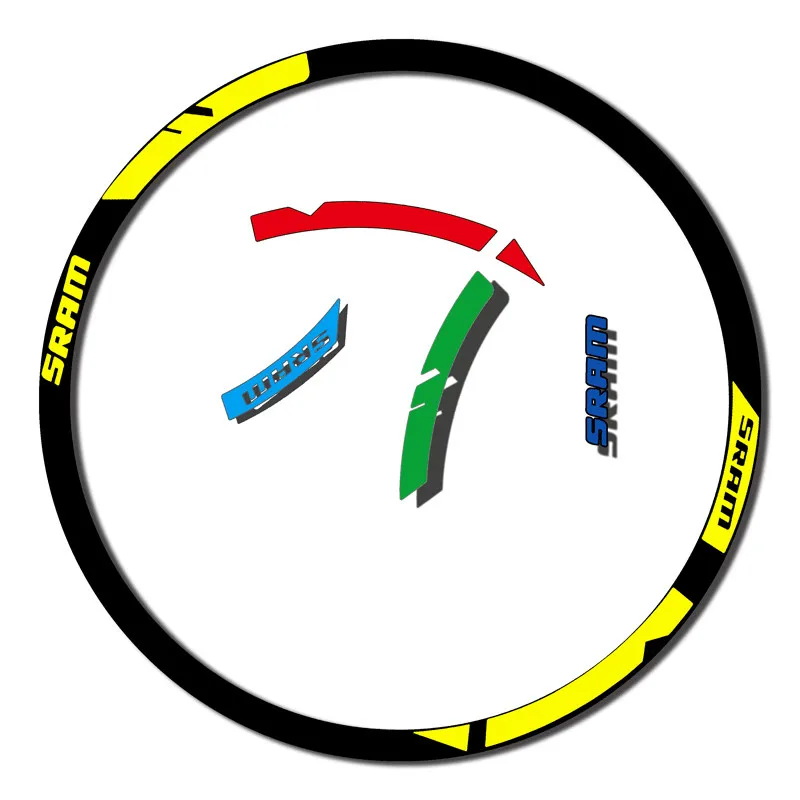 Наклейки на колеса SRAM наклейка обод бесплатная доставка MTB Велосипеды виниловая