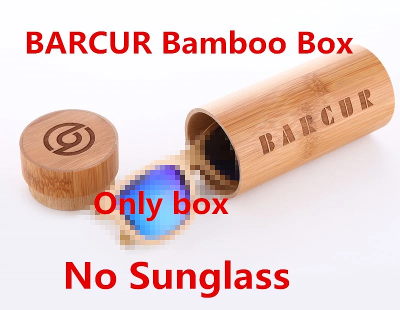 BARCUR LOGO Бамбуковая коробка деревянный подарочный Чехол для очков - Цвет: BARCUR LOGO