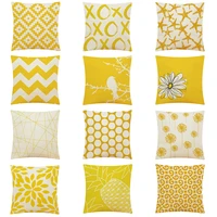 aj yellow geometric decorative pillowcases polyester throw pillow cover car cushion sofa cushion