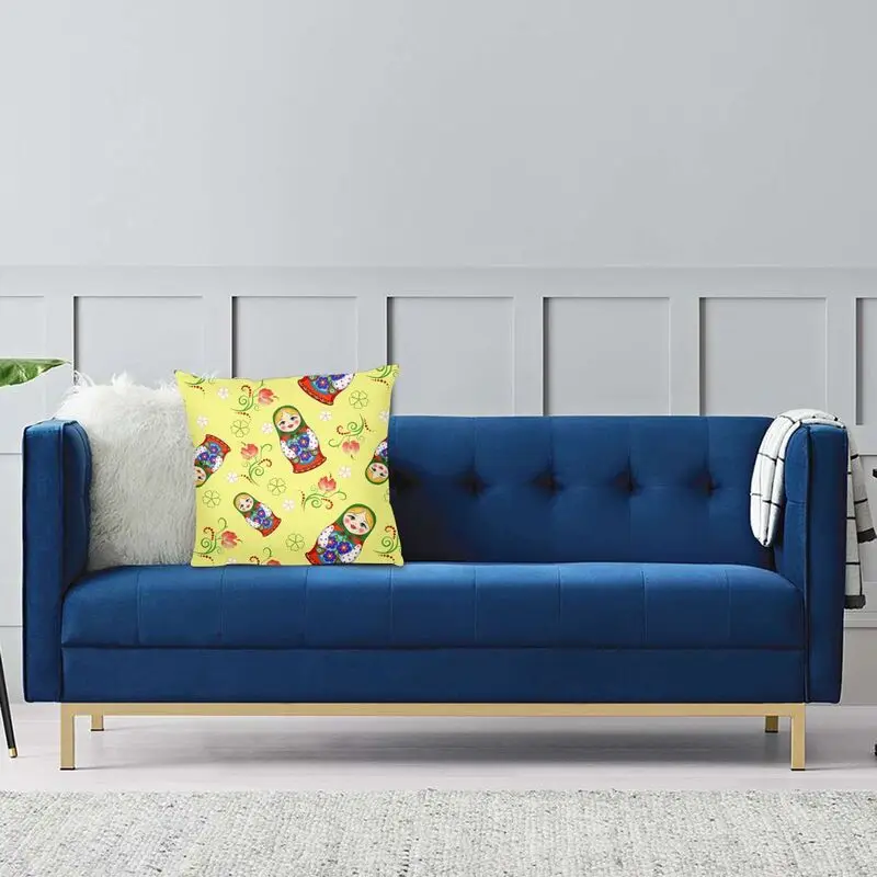 Наволочки русской куклы матрешки с цветочным узором мягкие милые наволочки для